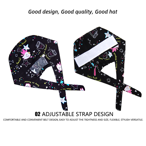 Classic Teeth Pattern Dentist Scrub Cap - Image 4